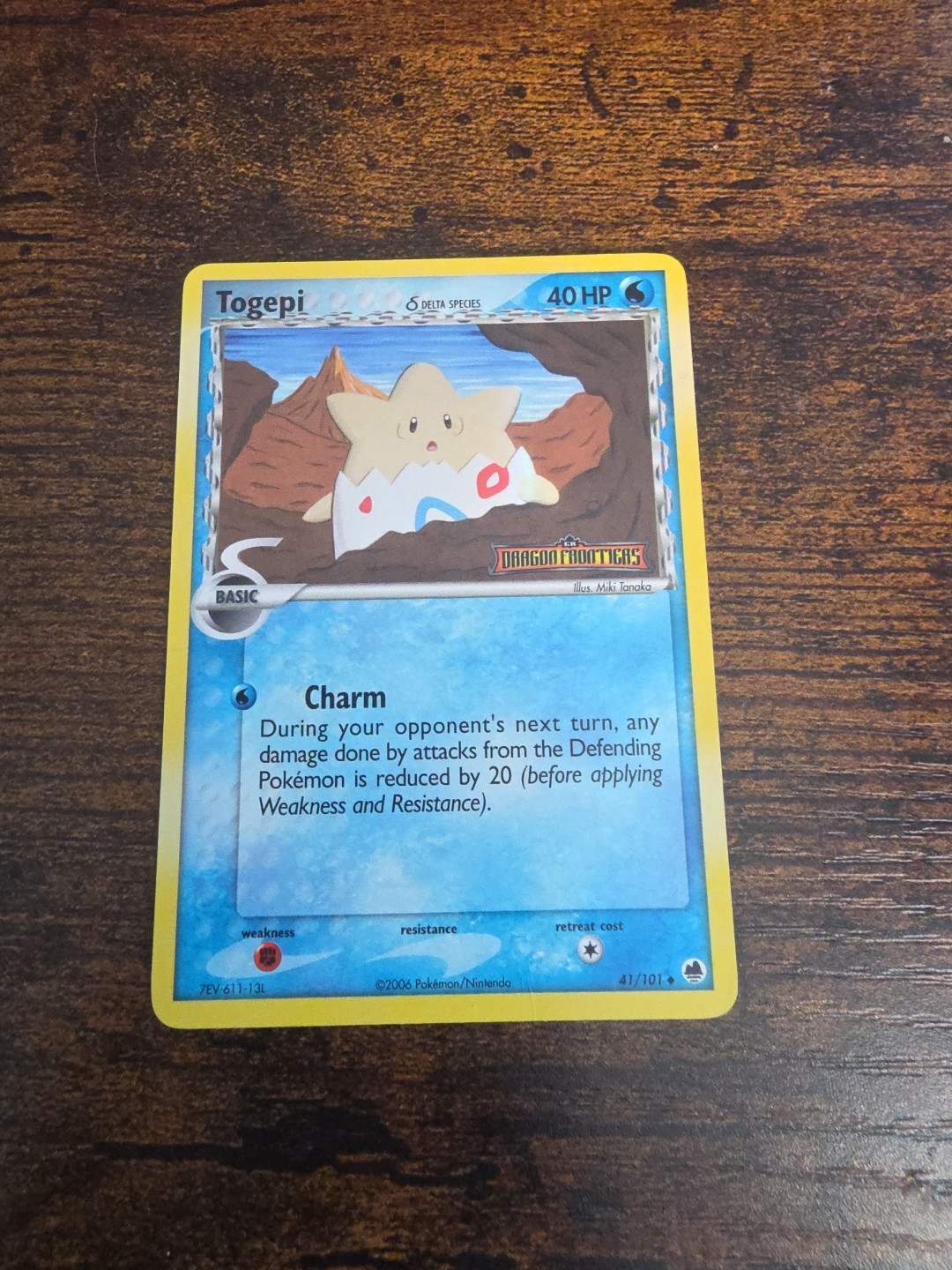 Togepi (Delta Species) 41/101 Dragon Frontiers Reverse Holo Stamped #PKA2