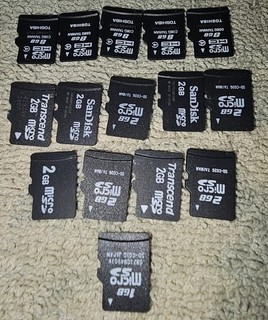 Lot of 15 Micro SD Cards Untested (8GB 2GB 1GB)