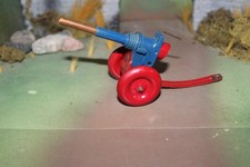 POST TRENCH ART TIN TOY SOLDIER CRANK SPRING FIRING SHOOTING CANNON-1940'S
