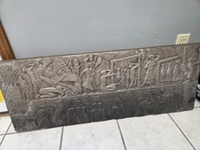 Ancient Egyptian Street Scene 3D Long Wall Art Sculpture Pressed Foam Decor