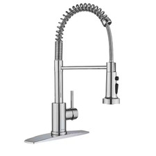 Single Spring Handle Kitchen Faucet with Pull down Sprayer Kitchen Sink Faucet w
