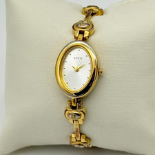 Women's GUESS Gold Tone Petite Oval Bracelet Watch, 17mm, Quartz, Runs G55918L
