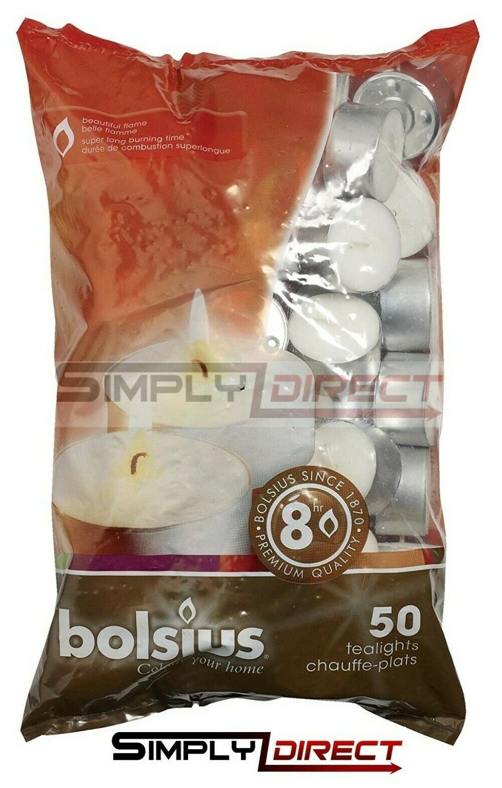 BOLSIUS Tea Lights 4 or 8 Hour Burn Candles Night Light Premium Tealights Tlight eBay