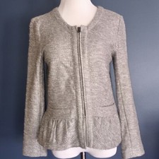 J Crew Boucle Knit Peplum Blazer Sz Small