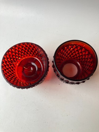 Indiana Glass Company Lámpara Hada Diamante Rojo Rubí 5.5" - Imagen 6 de 10