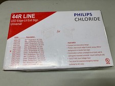 Philips Chloride 44R Line LED Edge-lit Exit Sign 44RLU1WG Green Letters, White