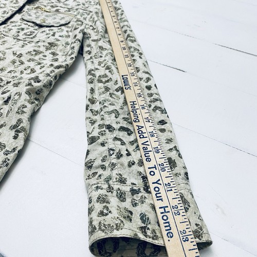 Chicos Absolutely Animal Utility Jacket Cheetah Leopard Cream Full Zip Size 0 XS - Picture 11 of 12