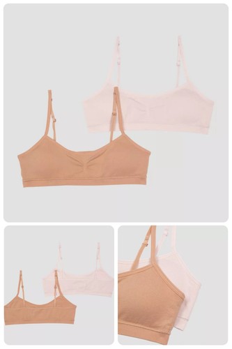 Hanes Girls Seamless Bra (Pack of 8) White Pink Beige - Size L (10-14) - Picture 3 of 6