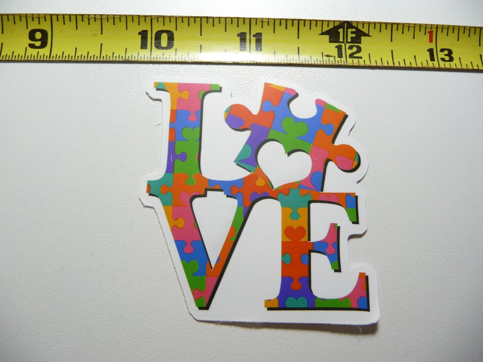 AUTISM SUPPORT DECAL STICKER LOVE PUZZLE PIECE HEART AWARENESS