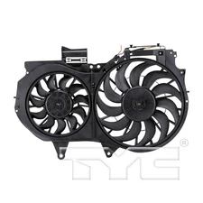 Dual Radiator and Condenser Fan Assembly TYC For 2002-2009 Audi A4