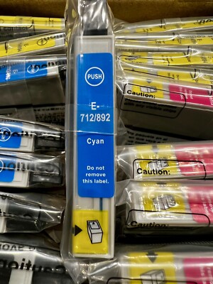 1x E-712 892 Blau Cyan Tinte Patrone Druckerpatrone passend für Epson Stylus