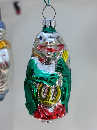 Vintage Christmas Ornaments Glass Musicians Duck Fish Snowman Elephant Decanter - Picture 9 of 24