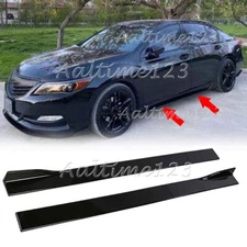 For Acura RLX 2014-2020 86.6" Side Skirt Splitter Extension Lip Gloss black