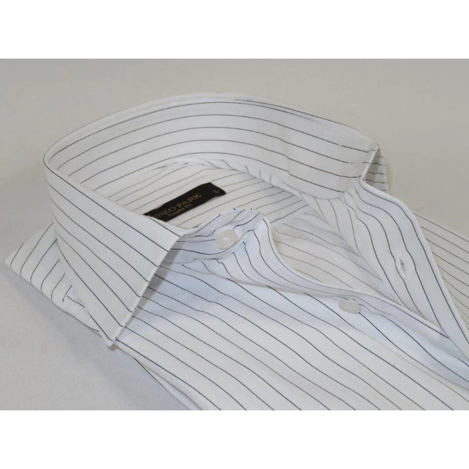 Men's Shirt ENZO PARK Turkey Soft Cotton Wrinkle Resistant Enzo5 Black Stripe - Image 2 of 4