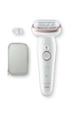 Braun Epilatore Elettrico Wet&Dry 40Pinzette Bianco/Oro Rosa Silk Epil 9 SES9000