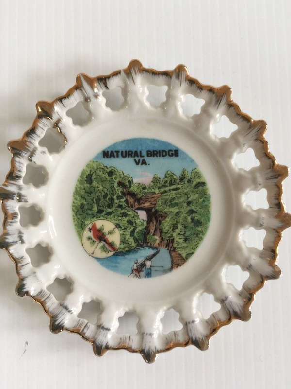 Vintage Souvenir Natural Bridge Virginia Plate Decoration Japan