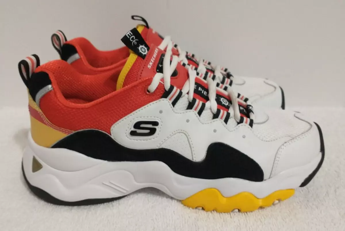 Skechers D'Lites 3 One Piece V.2 Monkey D. Luffy Shoes 13375 WRDB Women's Size 9