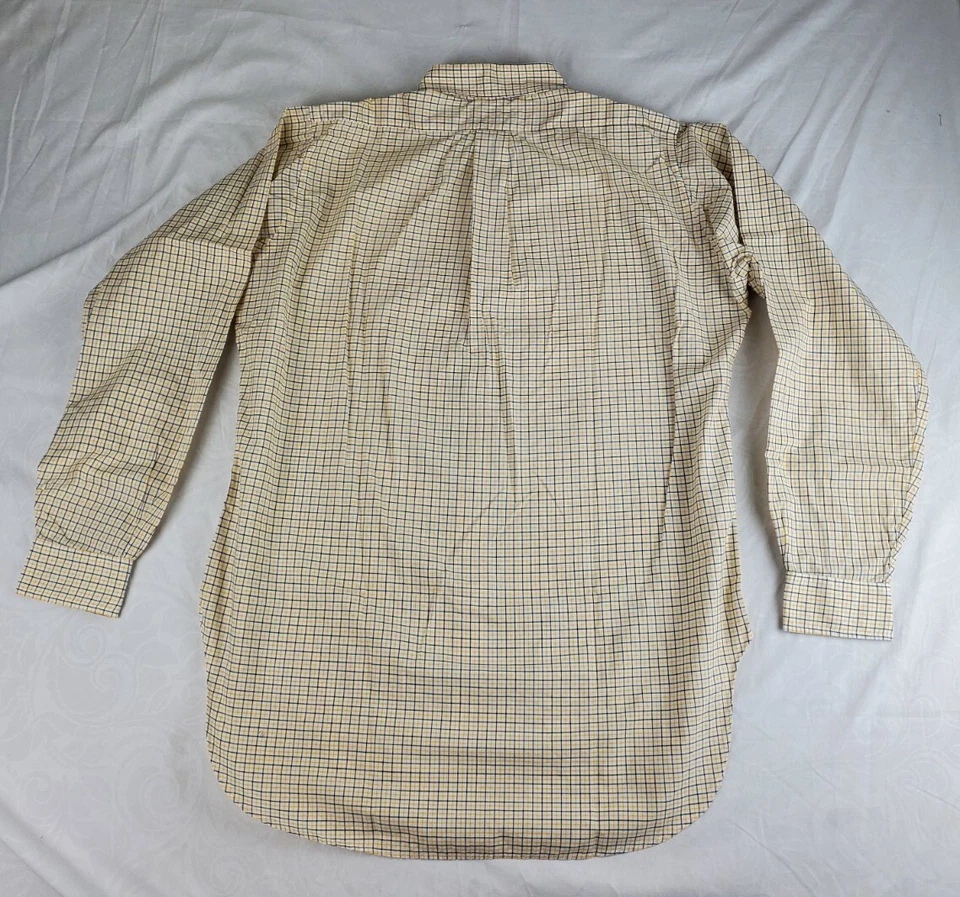 60s Six Buttons Vintage Brooks Brothers Makers Gingham Shirt 15.5 OCBD USA - Image 3 of 4