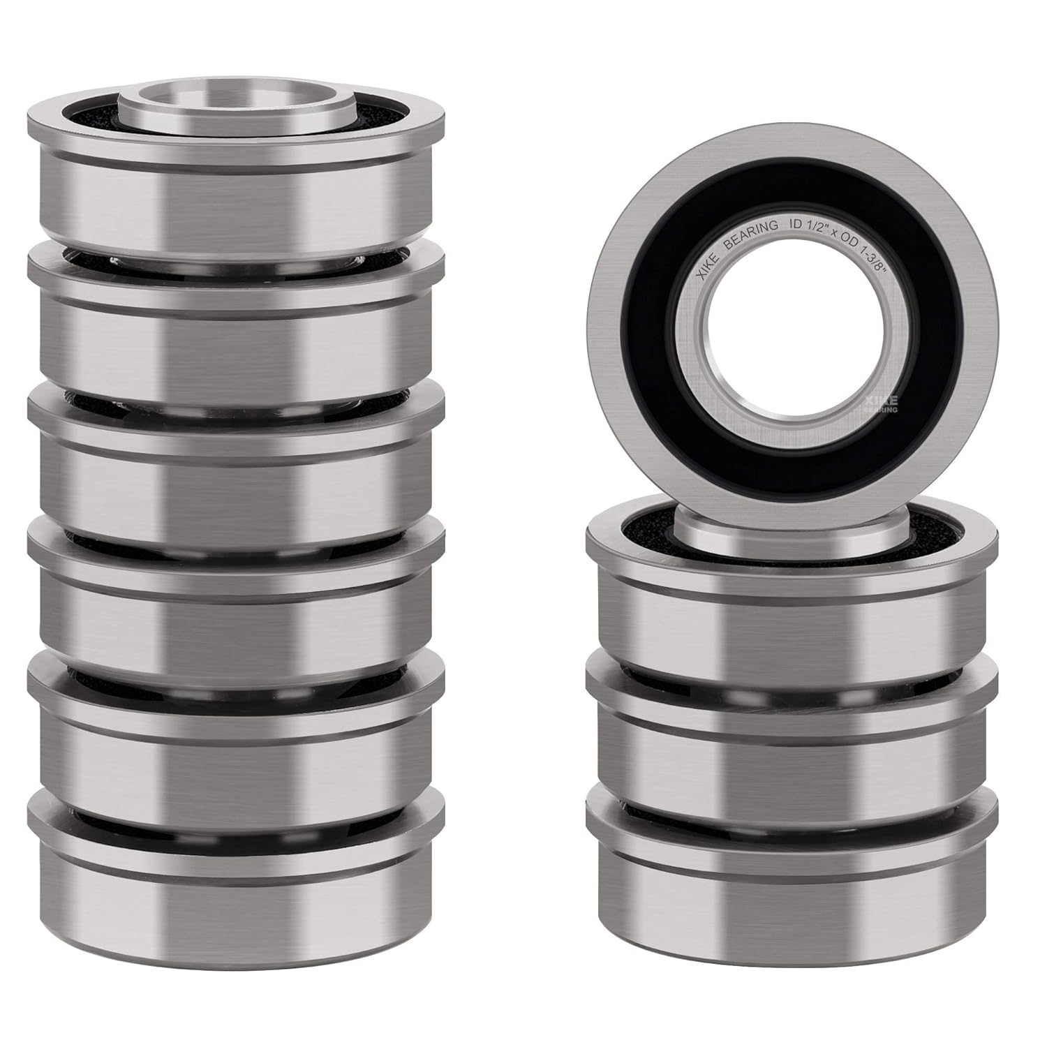 10 Pack Flanged Ball Bearing ID 1/2