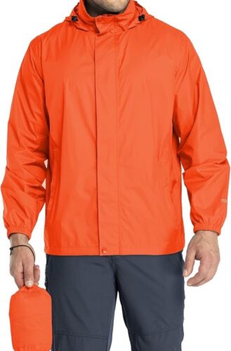 33,000ft Packable Rain Jacket Men's Lightweight Waterproof Rain Shell Jacket Sm