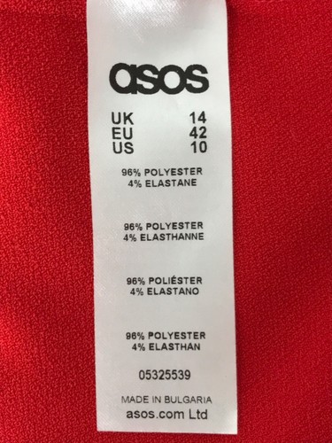 ASOS Wrap Maxi Dress in Jersey Crape Red Size 10 - Picture 7 of 13