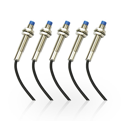 5Pcs NC Normally Close NPN Inductive Proximity Sensor Switch M8 Detector 2Mm DC6