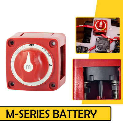 #ad 1x Red Sea Systems 6006 m Series Mini Battery On Off Man Knob Switch Marine Red $20.89