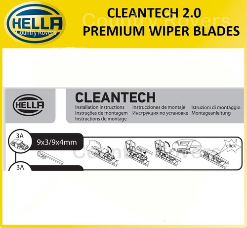 LAND ROVER DISCOVERY SPORT WIPER BLADES 2014 to 2024 HELLA FRONT + QUALITY REAR - Picture 8 of 11
