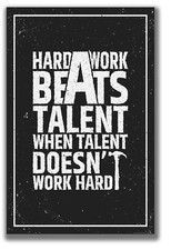 Success Motivational Poster Art Print Office School Classroom Decor Success Gift