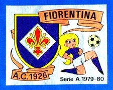 FIGURINE FOOTBALLERS PANINI 1979/80 N.96 SCUDETTO FIORENTINA RECOVERED