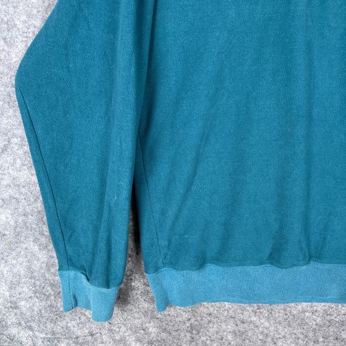 VIntage LL Bean Sweater Mens Medium Blue 1/4 Zip Long Sleeve Fleece Outdoors - Picture 2 of 13