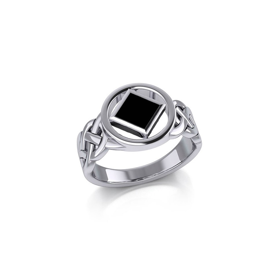 Anello AMEN Argento 925 Brunito E Onice Cabochon | Vendita Online Su - Foto 7