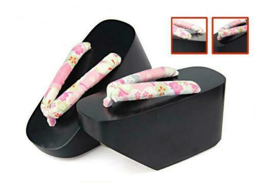 Women Maiko Geisha Kagamine Len Japanese Okobo Geta Clog Kimono Cosplay Shoes Ne - Picture 11 of 14