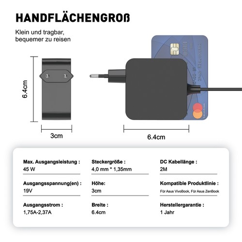 Netzteil für Asus R541 R541UA R541UA-RB51 UX31A-AB72 19V Laptop Ladegerät - Bild 6 von 8