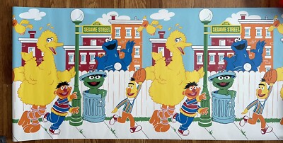 Vintage SESAME STREET Wallpaper Border Muppets Oscar Ernie 15 Feet  X 20.5''