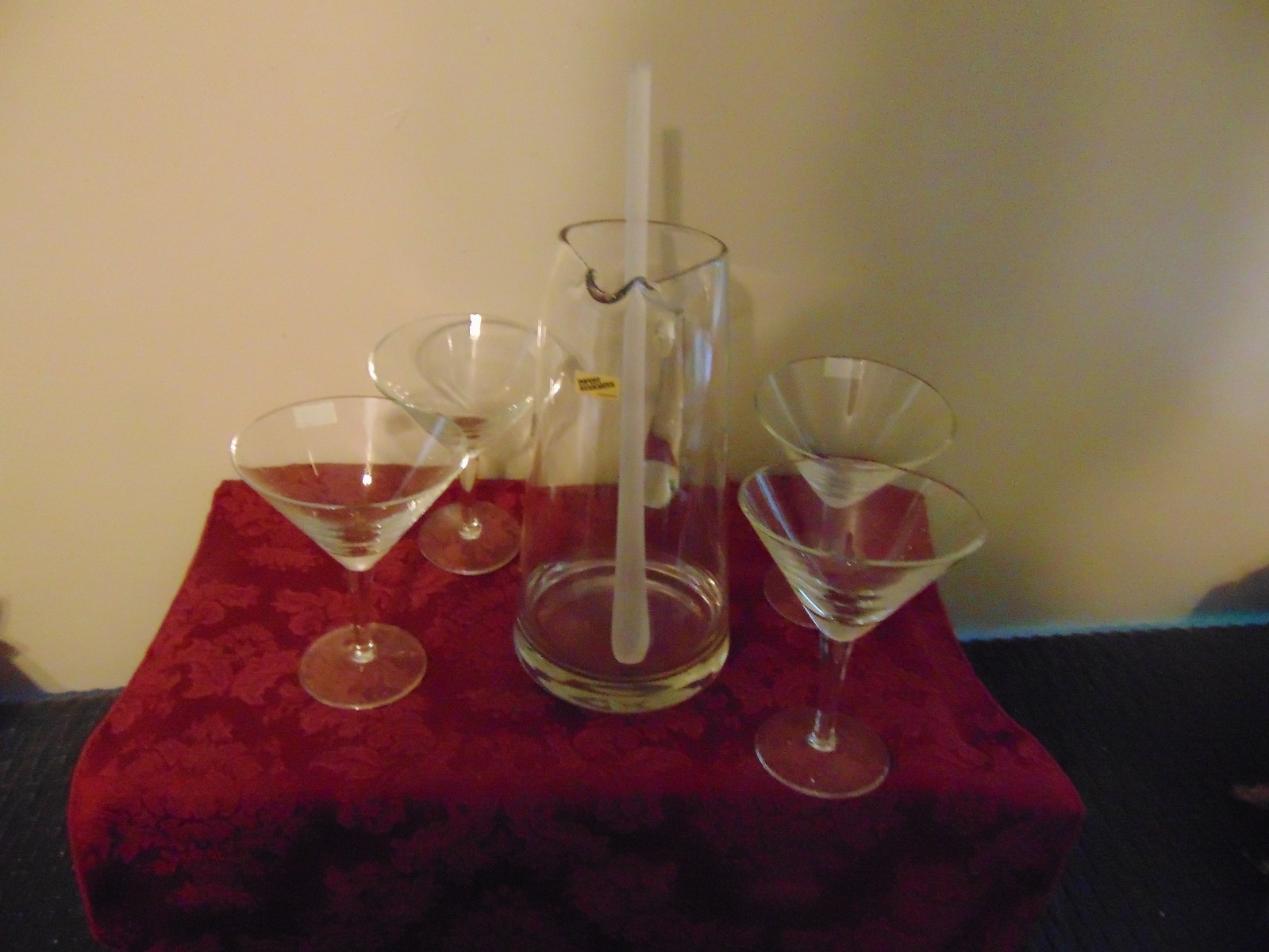 6 Piece Martini/Cocktail Set Pitcher Glasses Stirrer eBay