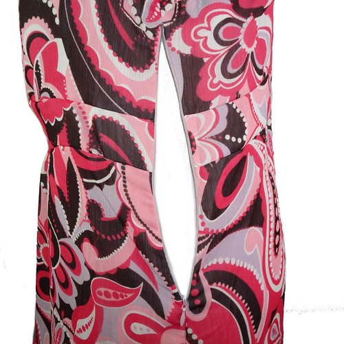 Notations Top Pink Paisley Women Size M-L Sleeveless Fit &Flare Blouse - Picture 5 of 12