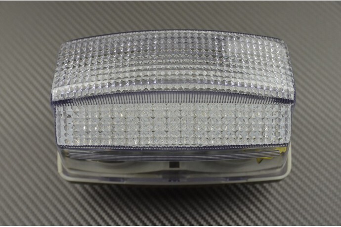Feu arrière LED YAMAHA TDM 850 transparent clignotant intégré pour optique moto 1991-1995