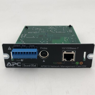 APC 10/100 Base T AP9619 Network Management Card EM READ
