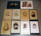 Cabinet Photo Group Lot - (10) Ladies Young and Old