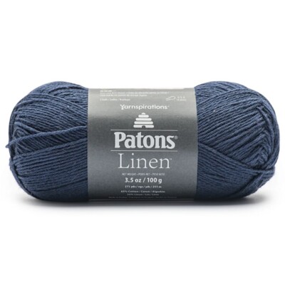 Patons Linen 3.5oz 100g Midnight Blue 14017 Lot 2023-09-SB32466 NEW 275yds