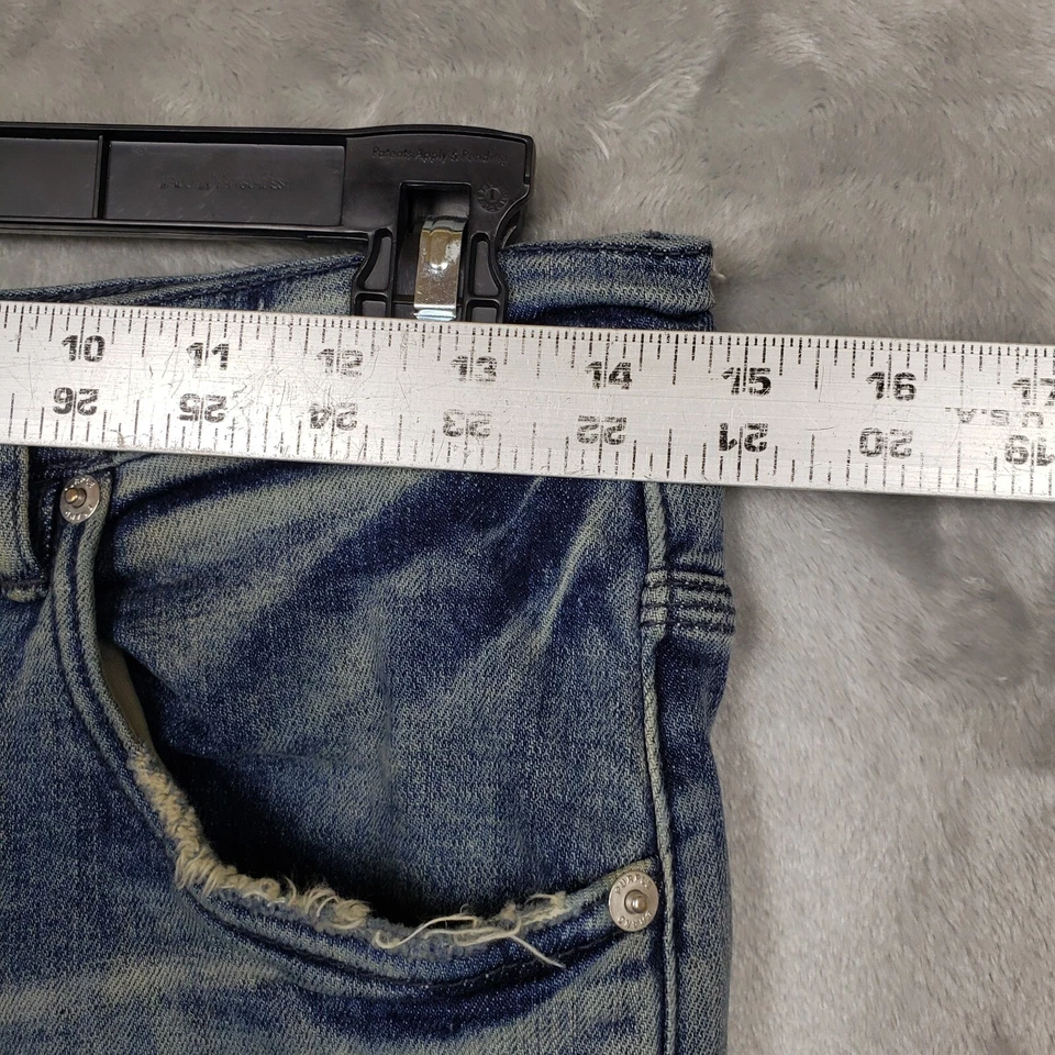 Pantalones de mezclilla para hombre Purple Brand P002 ajustados desgastados con botones 29x30 Foto 4 de 4