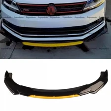 For Volkswagen CC Universal Front Bumper Lip Spoiler Splitter Gloss Black Yellow