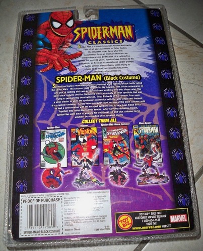 Black Suit Costume Spider-Man Classics Marvel Legends Series Toybiz/Toy Biz 2000 - Picture 6 of 6