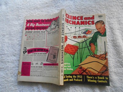 SCIENCE AND MECHANICS Magazine-APRIL,1953-ROAD TESTING THE 1953 PLYMOUTH-PACKARD