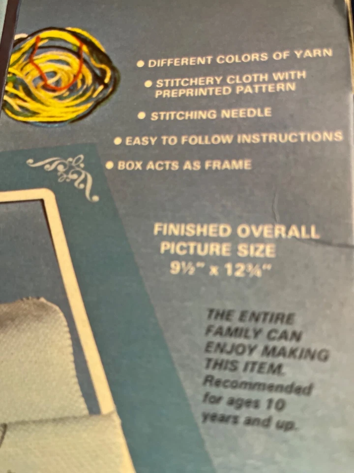 Vintage Arrow Stitchery Crewel Kit #497 Flower Child - Imagem 3 de 4