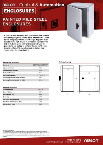 Electric Enclosure Wall Mounted box IP66 Steel Metal Outdoor Indoor Choose size - Picture 6 of 41