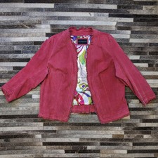 Vintage 90's Pink Leather Fringe Jacket By Centigrade