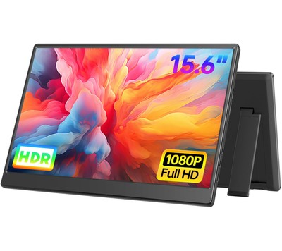 UFYQL Portable Monitor 15.6-inch FHD 1080P Travel External Monitor，HDR IPS Ga...