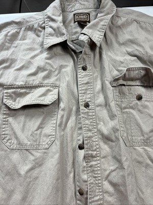 CE schmidt workwear shirt Cotton Utility Khaki Pockets Sleeve XL short sleeve